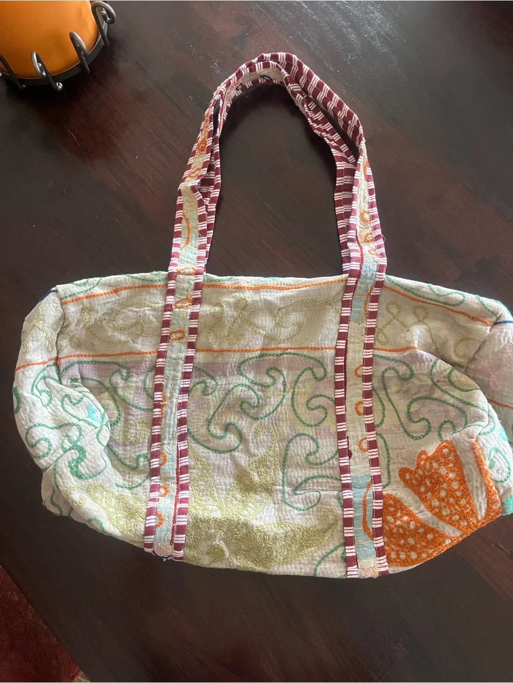SIOAK One-of-a-Kind Embroidered Quilted Boho Oversized Shoulder Bag